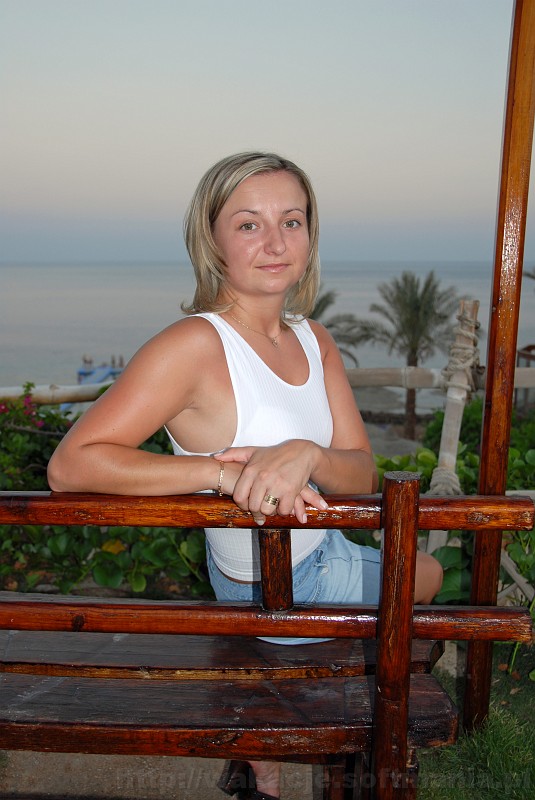 004_egipt_sharm.jpg - Wieczorem na ławeczce - punkcie widokowym hotelu Sunrise Island View.
